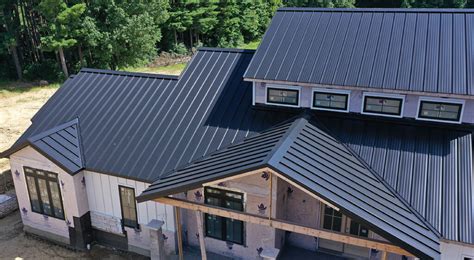 black metal sheet roofing|reflective black metal roof.